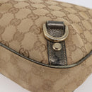 GUCCI GG Canvas Abbey Shoulder Bag Beige Gold 130738 Auth 147482-16