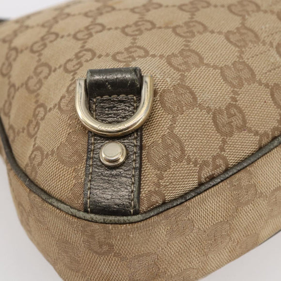 GUCCI GG Canvas Abbey Shoulder Bag Beige Gold 130738 Auth 147482