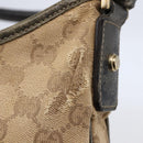 GUCCI GG Canvas Abbey Shoulder Bag Beige Gold 130738 Auth 147482-10