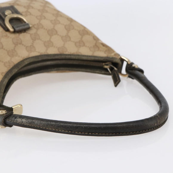 GUCCI GG Canvas Abbey Shoulder Bag Beige Gold 130738 Auth 147482