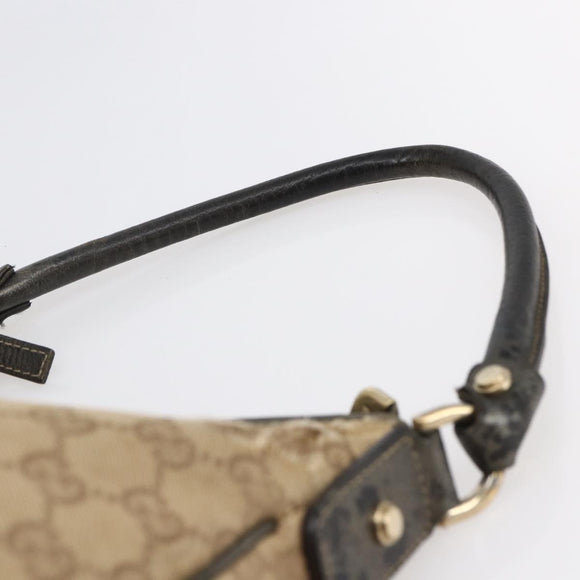GUCCI GG Canvas Abbey Shoulder Bag Beige Gold 130738 Auth 147482