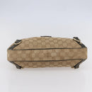 GUCCI GG Canvas Abbey Shoulder Bag Beige Gold 130738 Auth 147482-5