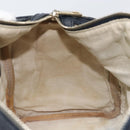 GUCCI GG Canvas Sherry Line Boston Bag 2way Navy Gold 247205 Auth 147483-21