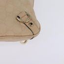GUCCI GG Canvas Guccissima Abbey Bag Leather Beige Gold 131326 Auth 147484-14
