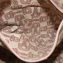 GUCCI GG Canvas Guccissima Abbey Bag Leather Beige Gold 131326 Auth 147484-20