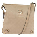 GUCCI GG Canvas Guccissima Abbey Bag Leather Beige Gold 131326 Auth 147484-1
