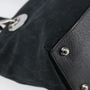 GUCCI GG Canvas Hand Bag Black Silver 120844 Auth 147485-15