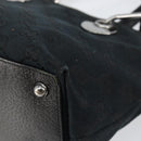 GUCCI GG Canvas Hand Bag Black Silver 120844 Auth 147485-16