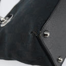 GUCCI GG Canvas Hand Bag Black Silver 120844 Auth 147485-9
