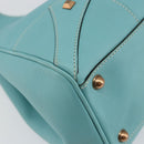 GUCCI New Jerky Shoulder Bag Leather Blue Gold 124407 Auth 147486-14