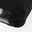 GUCCI Bamboo Hand Bag Nylon 2way Black Silver 001 1998 1577 Auth 147488-16