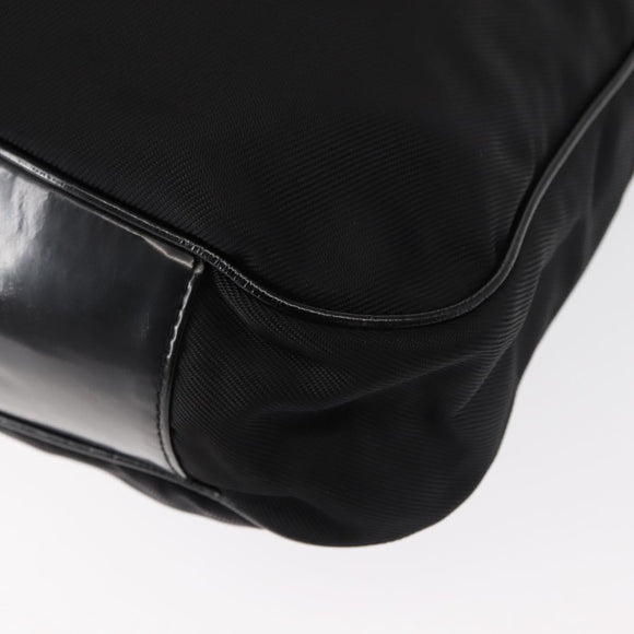 GUCCI Bamboo Hand Bag Nylon 2way Black Silver 001 1998 1577 Auth 147488