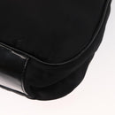 GUCCI Bamboo Hand Bag Nylon 2way Black Silver 001 1998 1577 Auth 147488-10