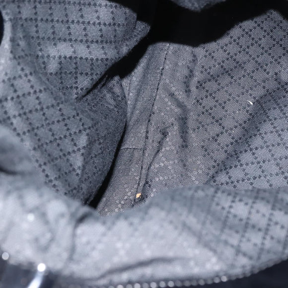 GUCCI Bamboo Hand Bag Nylon 2way Black Silver 001 1998 1577 Auth 147488