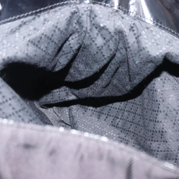 GUCCI Bamboo Hand Bag Nylon 2way Black Silver 001 1998 1577 Auth 147488