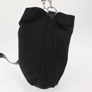 GUCCI Bamboo Hand Bag Nylon 2way Black Silver 001 1998 1577 Auth 147488-4