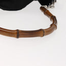 GUCCI Bamboo Hand Bag Nylon 2way Black Silver 001 1998 1577 Auth 147488-7