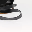 GUCCI Bamboo Hand Bag Nylon 2way Black Silver 001 1998 1577 Auth 147488-9