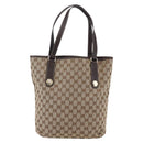 GUCCI GG Canvas Tote Bag Beige Gold 153009 Auth 147489-2