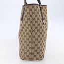GUCCI GG Canvas Tote Bag Beige Gold 153009 Auth 147489-3