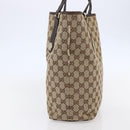 GUCCI GG Canvas Tote Bag Beige Gold 153009 Auth 147489-4