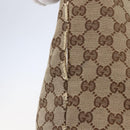 GUCCI GG Canvas Tote Bag Beige Gold 153009 Auth 147489-5