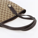 GUCCI GG Canvas Tote Bag Beige Gold 153009 Auth 147489-8