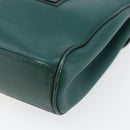 GUCCI Shoulder Bag Leather Green Gold 001 115 1199 Auth 147490-15