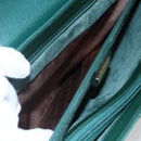 GUCCI Shoulder Bag Leather Green Gold 001 115 1199 Auth 147490-21