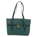 GUCCI Shoulder Bag Leather Green Gold 001 115 1199 Auth 147490-13