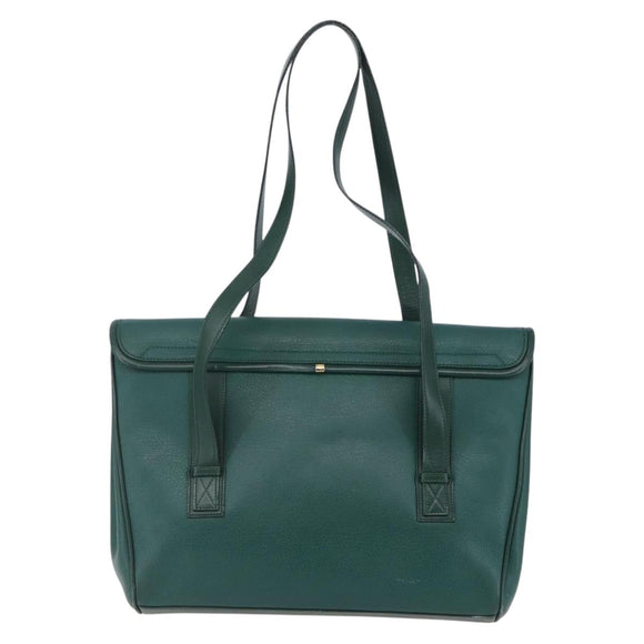 GUCCI Shoulder Bag Leather Green Gold 001 115 1199 Auth 147490