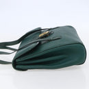 GUCCI Shoulder Bag Leather Green Gold 001 115 1199 Auth 147490-3