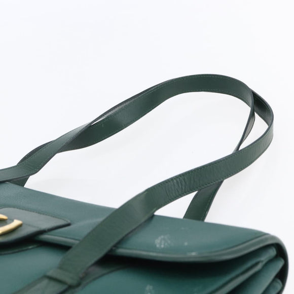 GUCCI Shoulder Bag Leather Green Gold 001 115 1199 Auth 147490