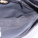 GUCCI Web Sherry Line Bag Leather Black Gold Red 001 406 0552 Auth 147492-19