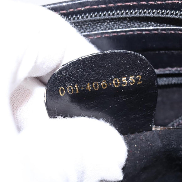 GUCCI Web Sherry Line Bag Leather Black Gold Red 001 406 0552 Auth 147492