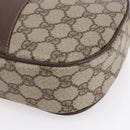 GUCCI GG Supreme Web Sherry Line Clutch Bag Beige Gold 156 01 034 Auth 147494-14