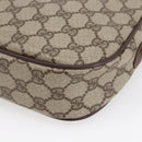 GUCCI GG Supreme Web Sherry Line Clutch Bag Beige Gold 156 01 034 Auth 147494-16