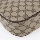 GUCCI GG Supreme Web Sherry Line Clutch Bag Beige Gold 156 01 034 Auth 147494-17