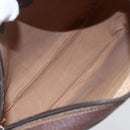 GUCCI GG Supreme Web Sherry Line Clutch Bag Beige Gold 156 01 034 Auth 147494-11