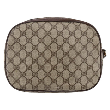 GUCCI GG Supreme Web Sherry Line Clutch Bag Beige Gold 156 01 034 Auth 147494 - 0