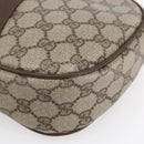 GUCCI GG Supreme Web Sherry Line Clutch Bag PVC Beige Gold 89 01 034 Auth 147495-9