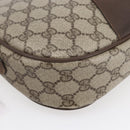 GUCCI GG Supreme Web Sherry Line Clutch Bag PVC Beige Gold 89 01 034 Auth 147495-14