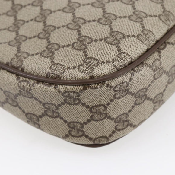 GUCCI GG Supreme Web Sherry Line Clutch Bag PVC Beige Gold 89 01 034 Auth 147495