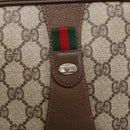 GUCCI GG Supreme Web Sherry Line Clutch Bag PVC Beige Gold 89 01 034 Auth 147495-17