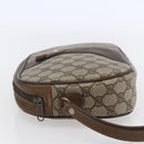 GUCCI GG Supreme Web Sherry Line Clutch Bag PVC Beige Gold 89 01 034 Auth 147495-3