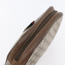 GUCCI GG Supreme Web Sherry Line Clutch Bag PVC Beige Gold 89 01 034 Auth 147495-6