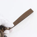 GUCCI GG Supreme Web Sherry Line Clutch Bag PVC Beige Gold 89 01 034 Auth 147495-7