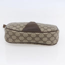 GUCCI GG Supreme Web Sherry Line Clutch Bag PVC Beige Gold 89 01 034 Auth 147495-5