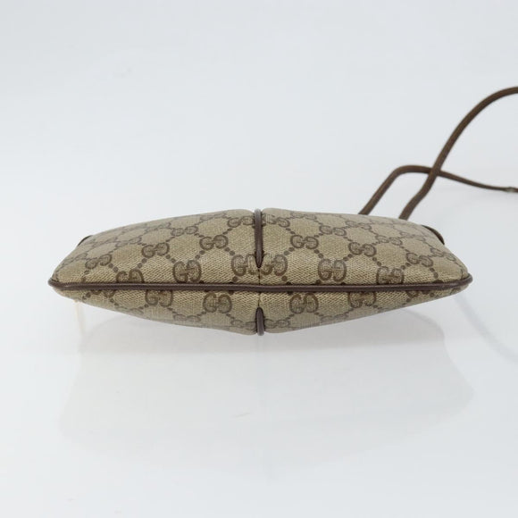 GUCCI GG Supreme Web Sherry Line Bag PVC Beige Gold 904 02 047 Auth 147496