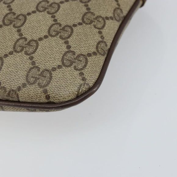 GUCCI GG Supreme Web Sherry Line Bag PVC Beige Gold 904 02 047 Auth 147496